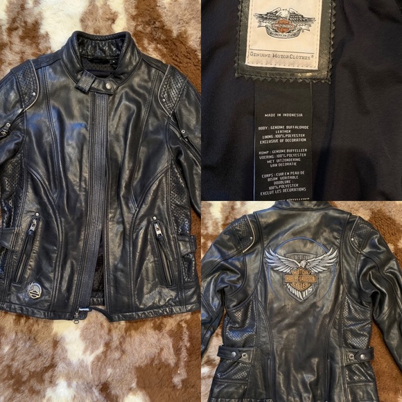 Harley Davidson Leather Coat - Picture 1 of 1